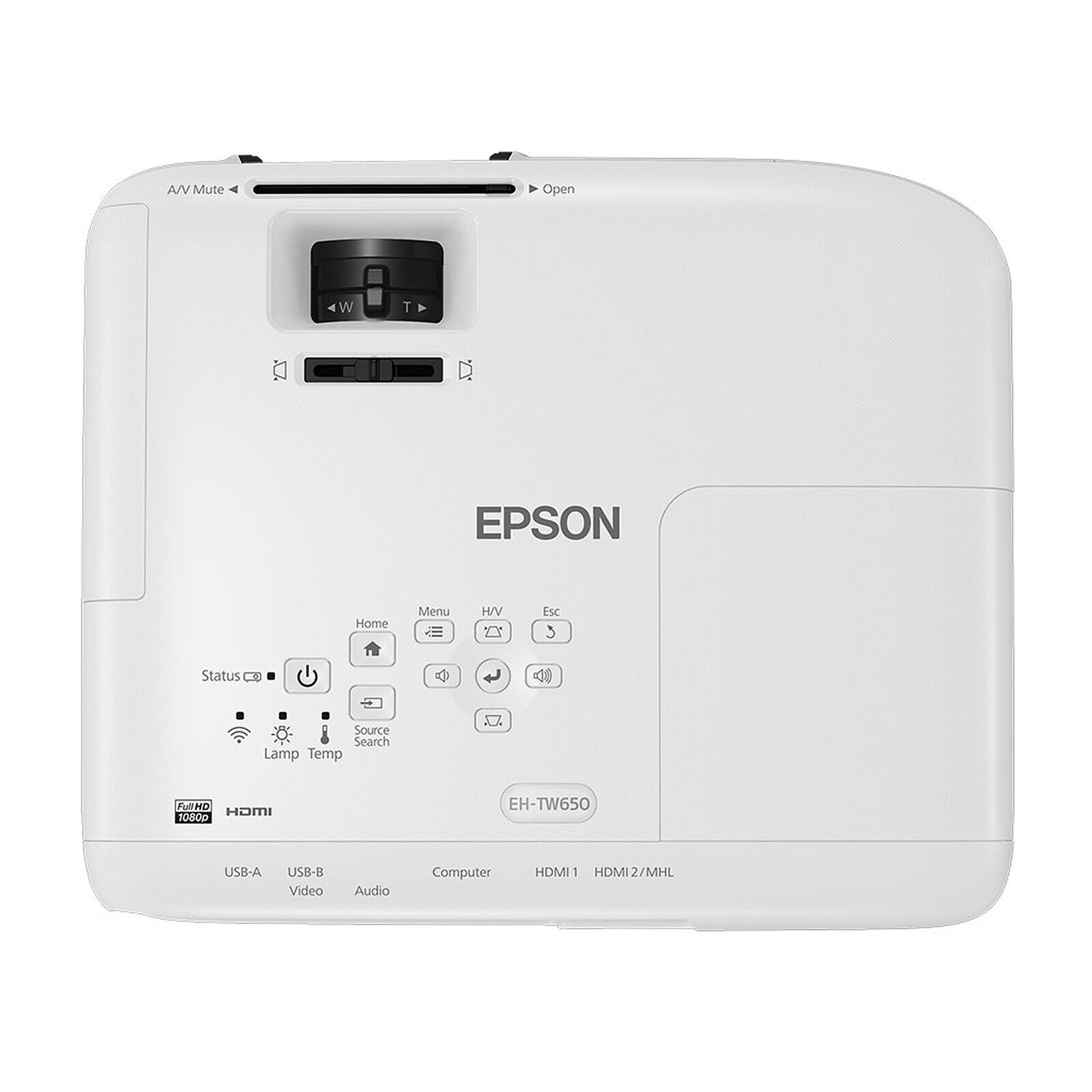 EPSON EH-TW650 Home Theater Projector Full HD 3100 Ansi LCD Beam Projector
