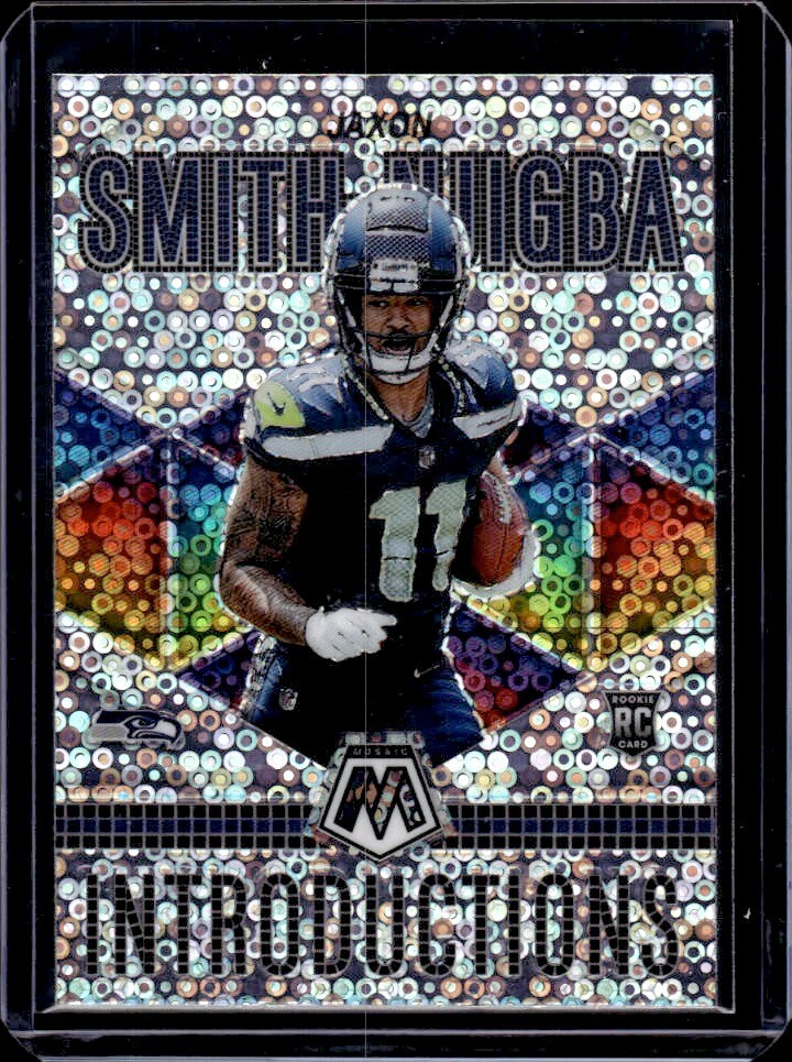 2023 Panini Mosaic Introductions Jaxon Smith-Njiba RC I-7 No Huddle Silver
