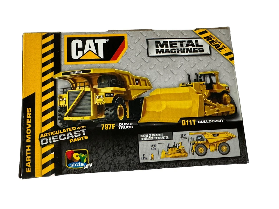 Camión de volteo Daron Cat 797F escala 1:101 articulado con piezas diecast Foto 3 de 4