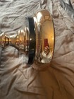 BRAND NEW DECORATIVE BOWL SMOKE GLASS AND ROSE GOOD METAL — photo 8
