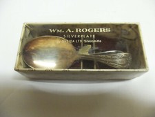 Wm. A. Rogers Curved Handle Baby Spoon Silverplate By Oneida LTD Silversmiths