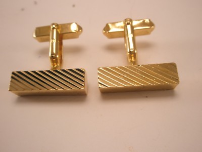Brick Block Gold Tone Quality Vintage Cuff Links mason brick layer