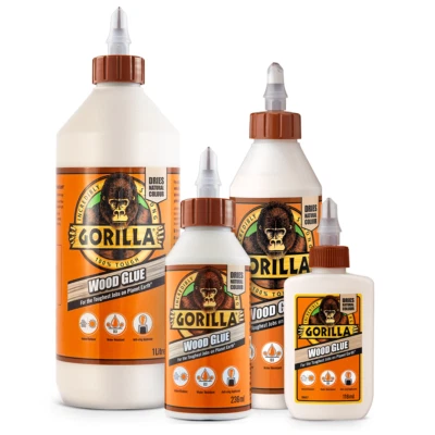 GORILLA GLUE Gorilla Wood Glue – Water Resistant PVA, Strong Fast Bond, Non-Foaming Adhesive