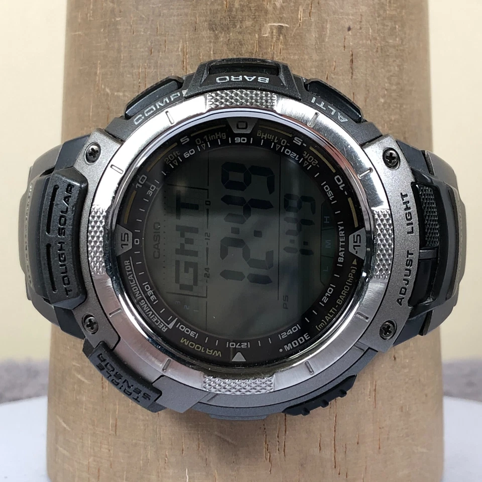 Casio Pathfinder Men PAW-1100T Multifunction Solar Quartz Digital Watch 8 3/4" - Image 2 of 4