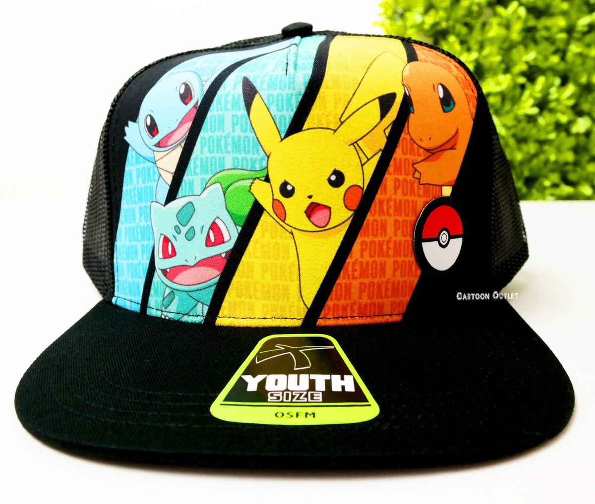 Pokemon Cap Snapback Trucker Hat Pikachu Youth Baseball Hat New | eBay