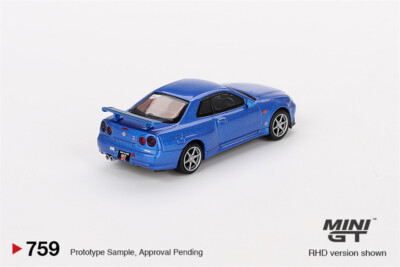 MINI GT 1:64 Skyline GT-R (R34) W-Spec Bayside RHD Diecast Model