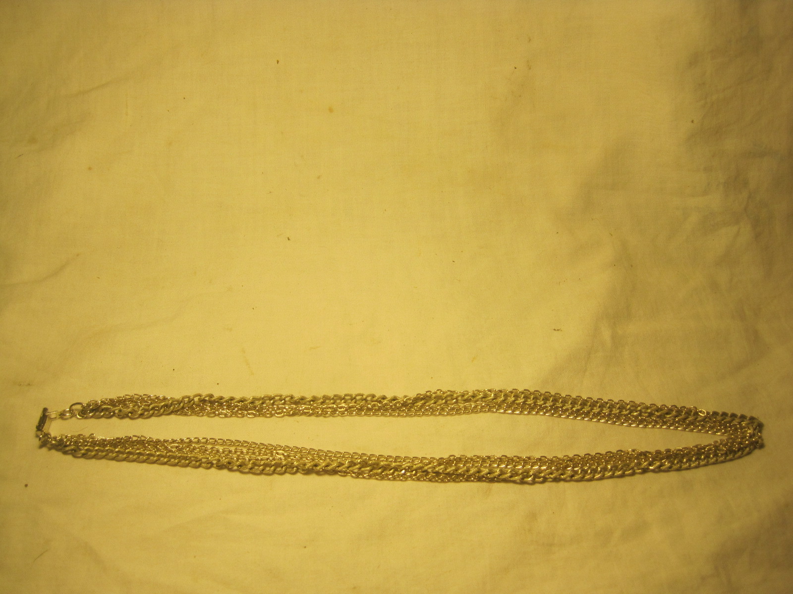 4 strand metal necklace marked Germany clasp chain chains jewelry