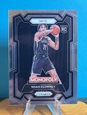 2023-24 PANINI PRIZM MONOPOLY NOAH CLOWNEY ROOKIE CARD RC #12 BROOKLYN NETS