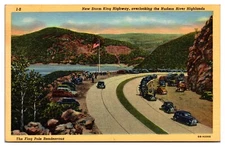 VTG New Storm King Highway, Overlooking the Hudson River Highlands, NY Postcard
