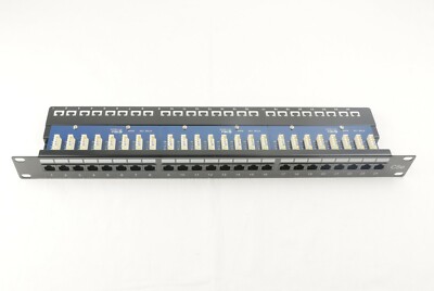 19'' Patchpanel Cat.5e 24 Port ungeschirmt 1 HE schwarz - PPN05E15-24-UTP