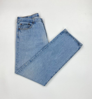 Levi's Herren Jeans hellblau Waschung W35 L34 501 gerades Bein Regular Vintage B