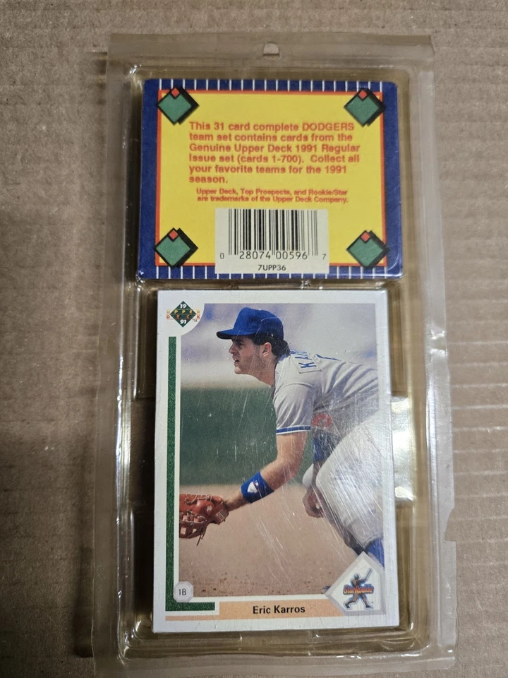 ⚾ 1991 Upper Deck Los Angeles Dodgers conjunto de equipo sellado de fábrica - Eric Karros & J Foto 2 de 2