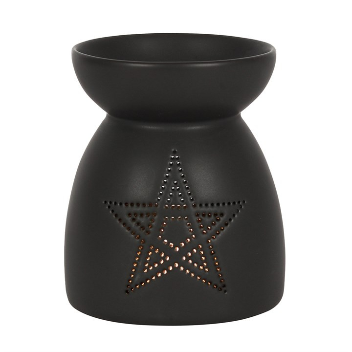 Black Witchcraft Pentagram Cut Out Oil Burner