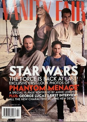 Vintage Vanity Fair Mag Feb 1999 Star Wars Special Autographed By Ewen Mcgregor