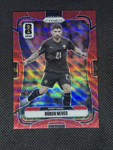 2026 Panini Prizm FIFA World Cup Ruben Neves Red Wave /39 Portugal
