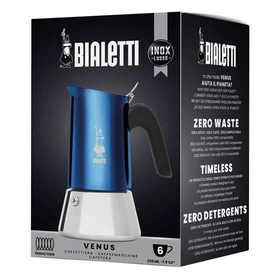 BIALETTI VENUS STOVETOP ESPRESSO MAKER ITALIAN STOVE TOP COFFEE POT 6 CUP NEW