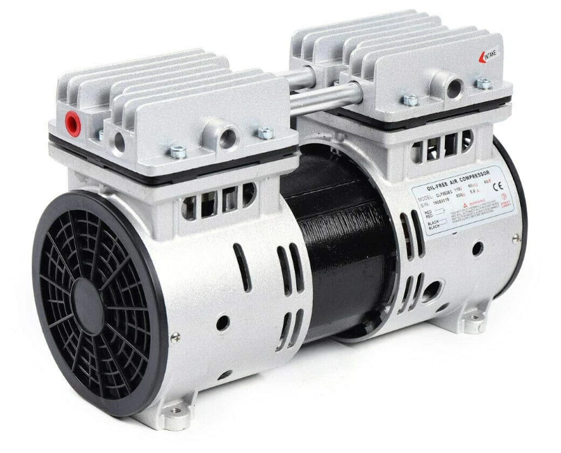 Bomba de vacío de doble pistón 5,5 CFM laboratorio ordeño taller CNC mesa embolsado embalaje Foto 2 de 3