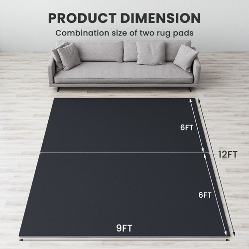 Almohadilla de alfombra antideslizante de doble superficie Docred de 1/2" de grosor almohadilla protectora para alfombra - Imagen 16 de 16