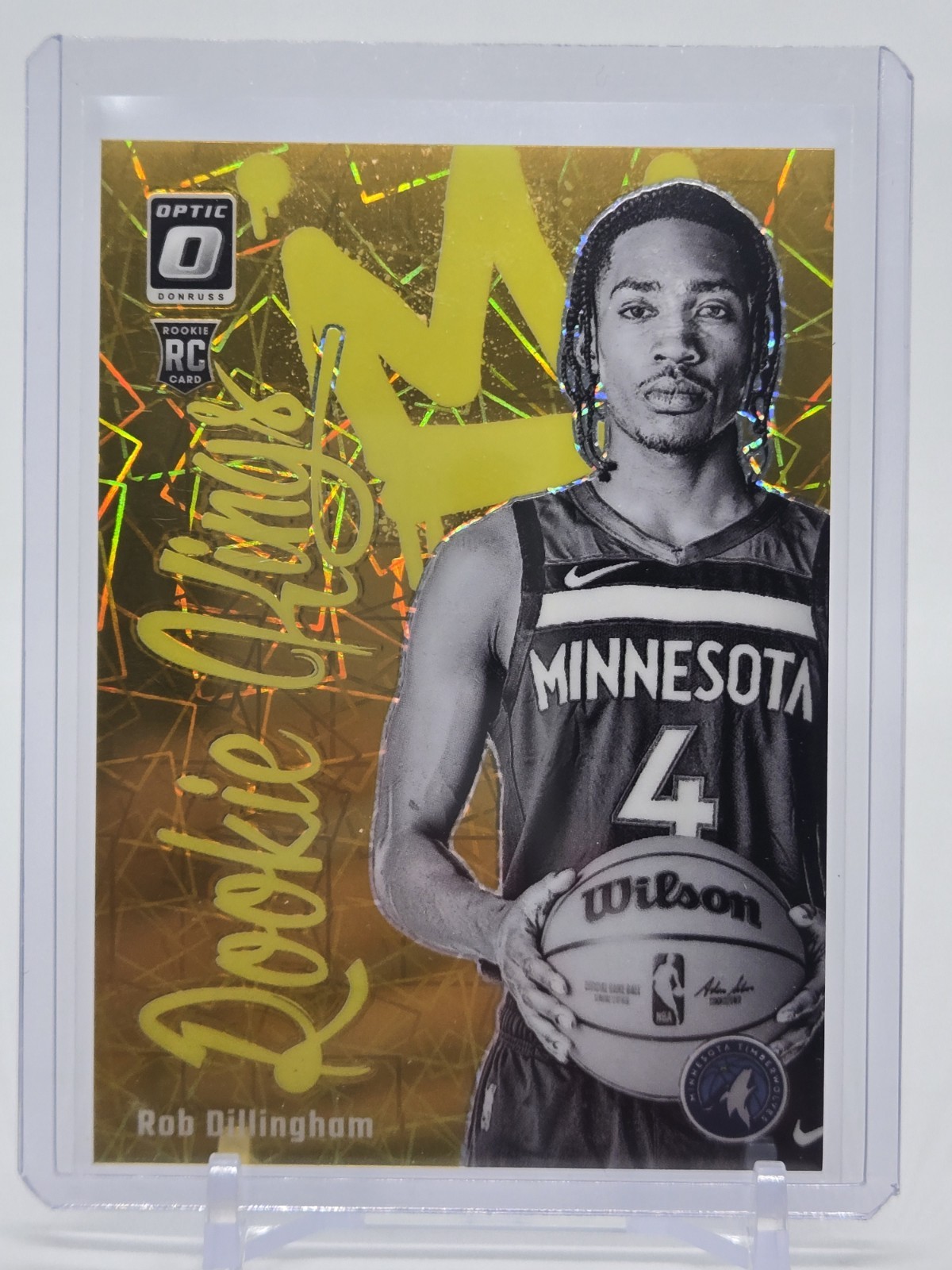 2024-25 Panini Donruss Optic Rob Dillingham Rookie Kings Gold /10 SSP 