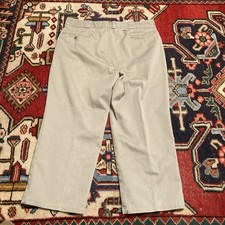 Vintage 70s Mens Dickies Wide Leg Pants Cotton Blend Gray Size 36x29