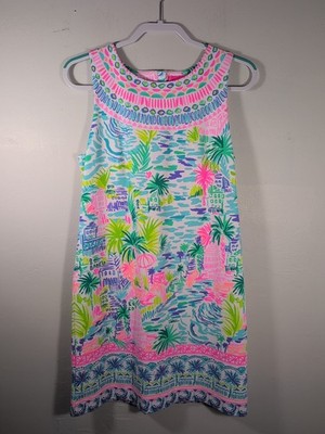 Lilly Pulitzer Gellar Shift Dress Multi Private Island Engineered Size M