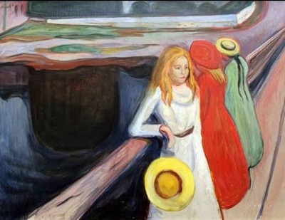 EDVARD MUNCH ARTIST OIL PAINTING SIGNED.