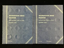 Whitman Washington Head Quarter Coin Folder Book Album #1 & 2 #9018 9031