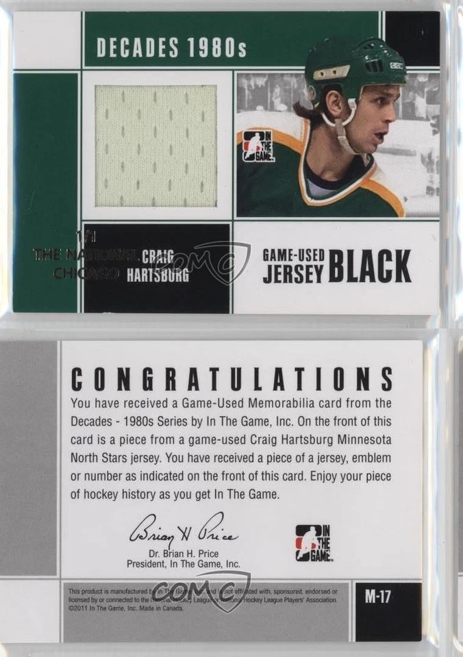 2010 ITG Decades 1980s Black National Convention Chicago 1/1 Craig Hartsburg 2a8 - Image 3 of 3