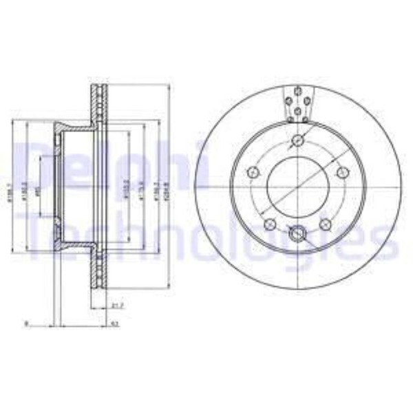 Delphi 2X Bremsscheibe Vorne Ø285 Mm BelüFtet FüR Mercedes-Benz Sprinter 3-T-image
