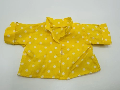 Vintage 1985 Coleco Cabbage Patch Kids/Doll Clothes Yellow Polka Dot Shirt