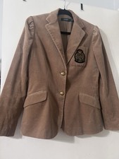 Lauren Ralph Lauren Bullion Patch Corduroy Camel Color Blazer Women's Size 6