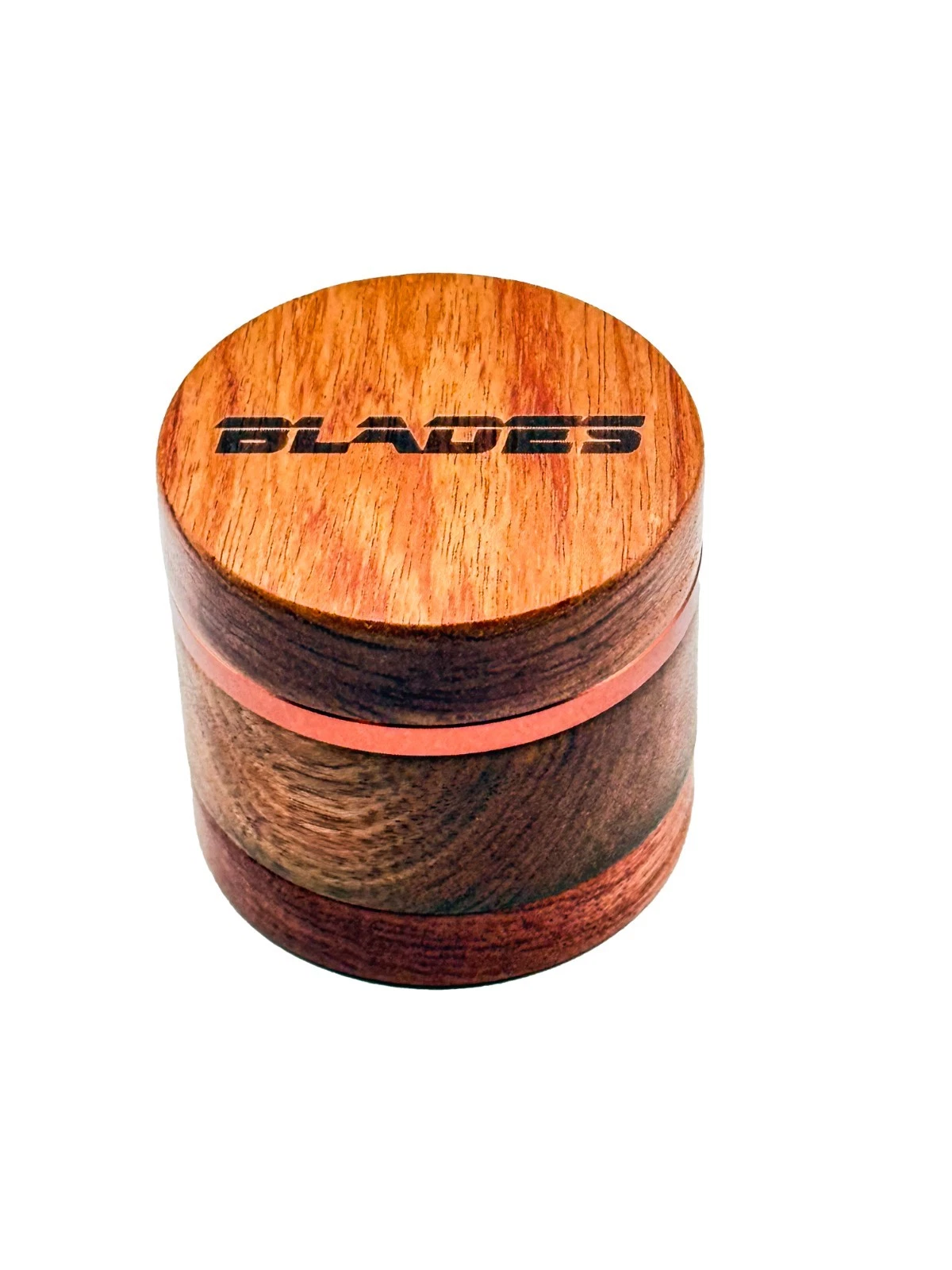 2.5'' 4 Piece Walnut Solid Wood Metal Herbal Herb Spice Grinder Crusher