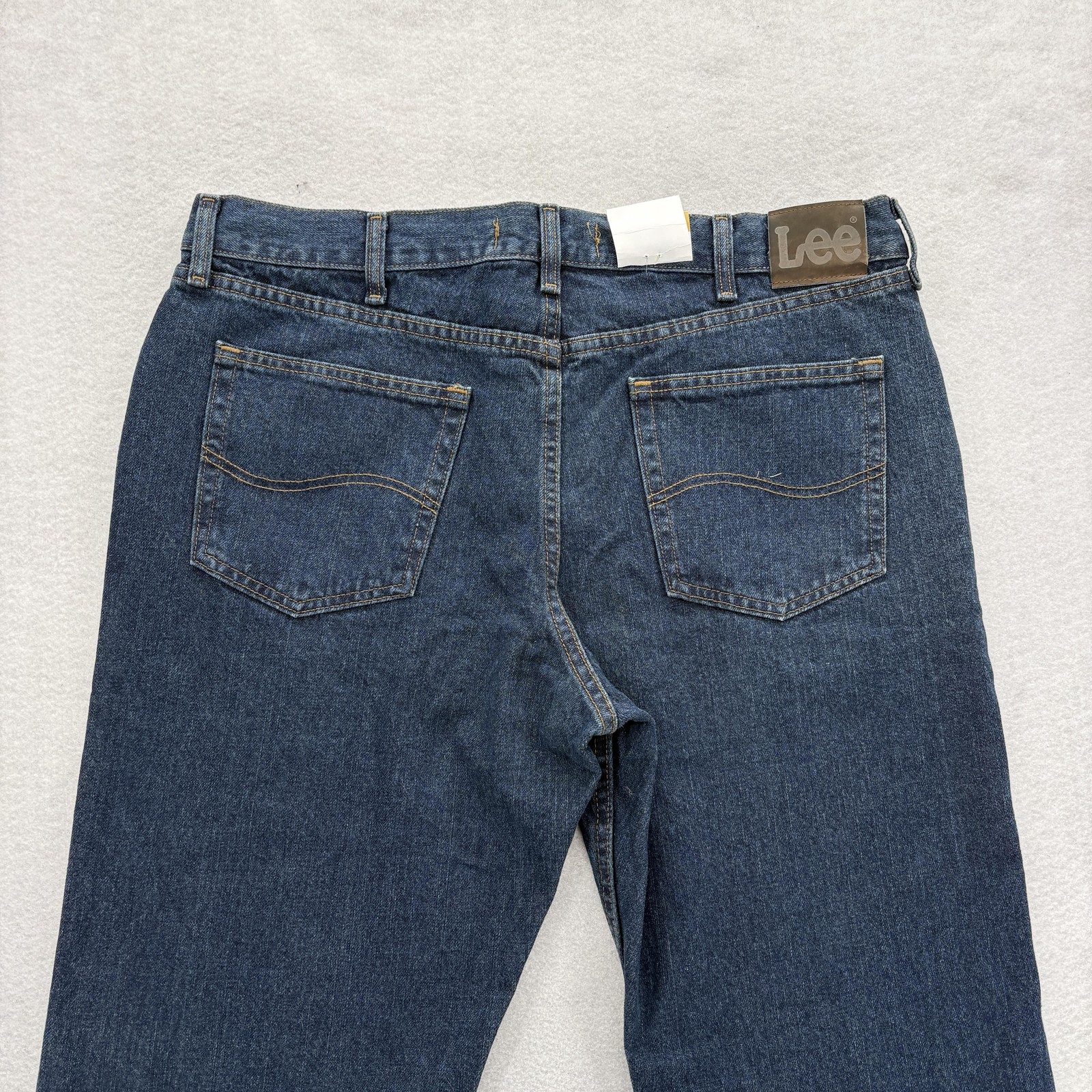 Lee Regular Fit Jeans Mens 38x30 Blue Dark Wash Straight Leg Denim Casual NWT thumbnail 10