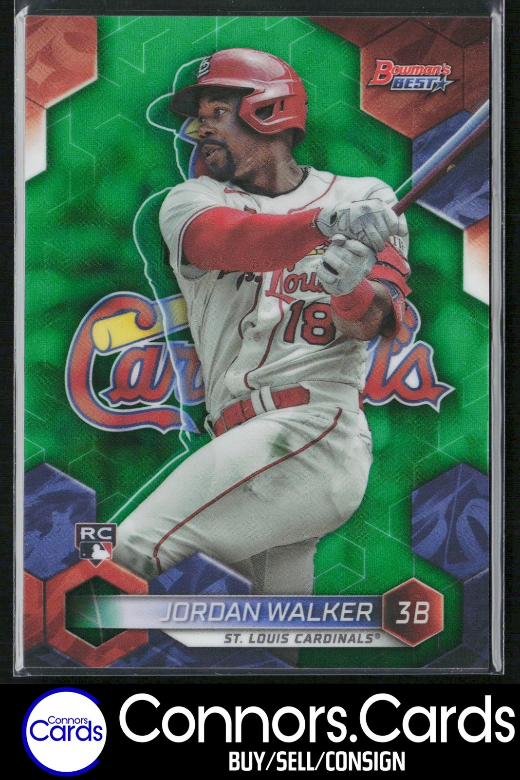 Jordan Walker Rookie 2023 Bowman's Best #65 Green Refractor /99