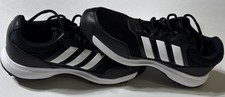 Zapatos de golf Adidas Tech Response 2.0 negros blancos para hombre con púas de goma EE9122