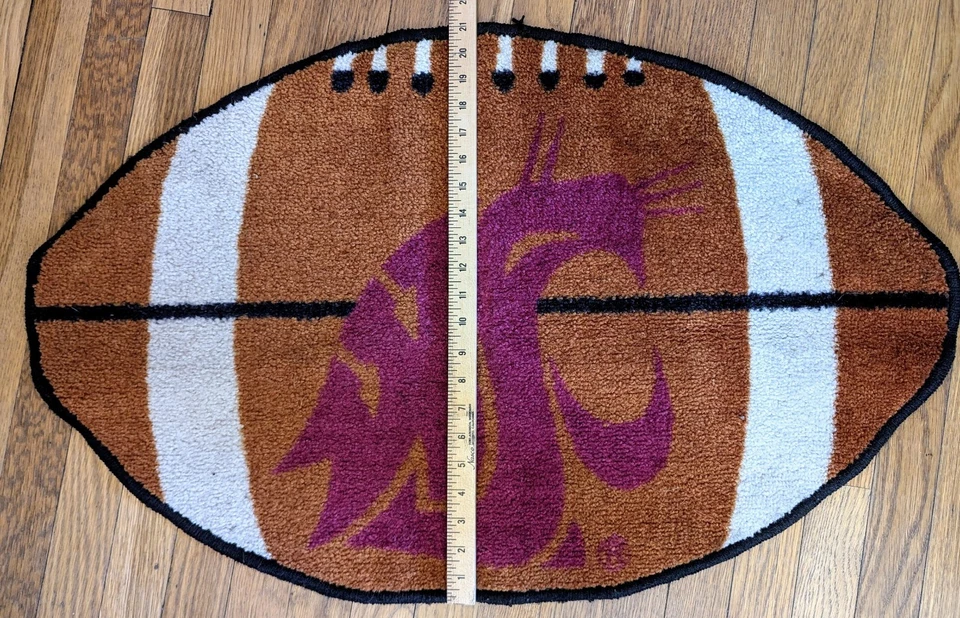 Alfombra de piso de fútbol americano Washington State WSU Cougars Wazzu Cougs Foto 4 de 4