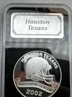 HOUSTON TEXANS NFL FOOTBALL 2002 INAUGURAL SEASON 1oz .999 SILVER COIN