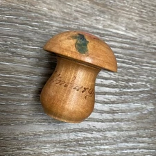 Antique Miniature Mushroom Darner And Needle Case “Edinburg 1908”