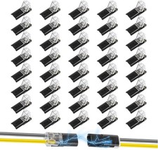 40 Pcs Low Voltage Wire Connector, Quick Solderless Wire Splice Connector, 2 Wir