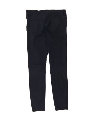 FAT FACE Womens Slim Casual Trousers UK 10 Small W27 L28 Navy Blue Cotton DB27 - Picture 2 of 5