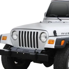 For Jeep Wrangler 1997-2006 APG 7-Pc Black 8x6 mm Horizontal Billet Main Grille