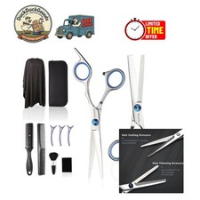 Versatile 11-Piece Haircutting Set with Ergonomic Scissors  Essential Tools