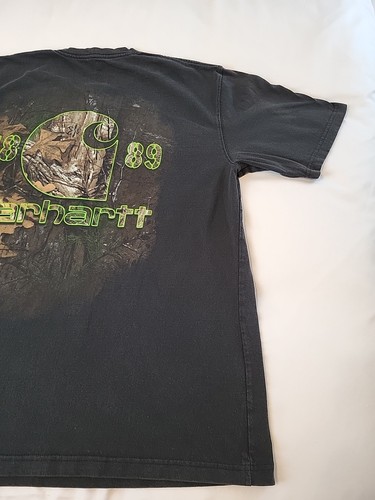 Carhartt Pocket T-Shirt 1889 Realtree Camo Graphic Tee L *Faded / Distressed - Picture 4 of 11