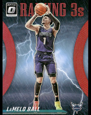 2023-24 Panini Donruss Optic LaMelo Ball Raining 3s Red Prizm /99