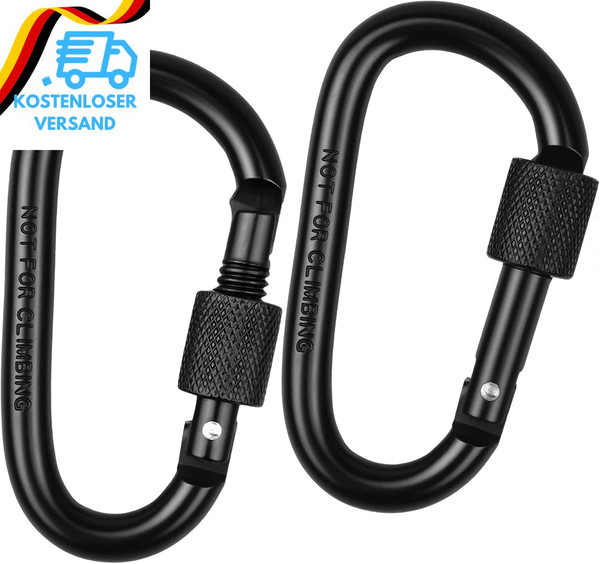 2 StüCk Karabinerhaken,Carabiner,Karabiner SchlüSselanhäNger,SchlüSselkarabiner,-image