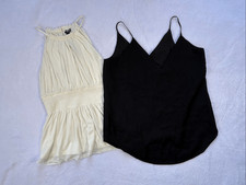 Express Dress Tank Top Lot of Two, Size Small, MWT Black/White, Preppy, Halter