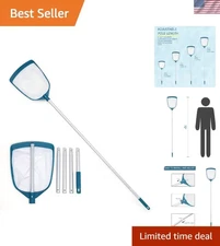 Versatile Pool Cleaning Skimmer with Adjustable Length – For All Pool Sizes