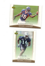 (LOT OF 2) 2006 Upper Deck Legends BRANDON MARSHALL/JONATHAN ORR  #'ed/750