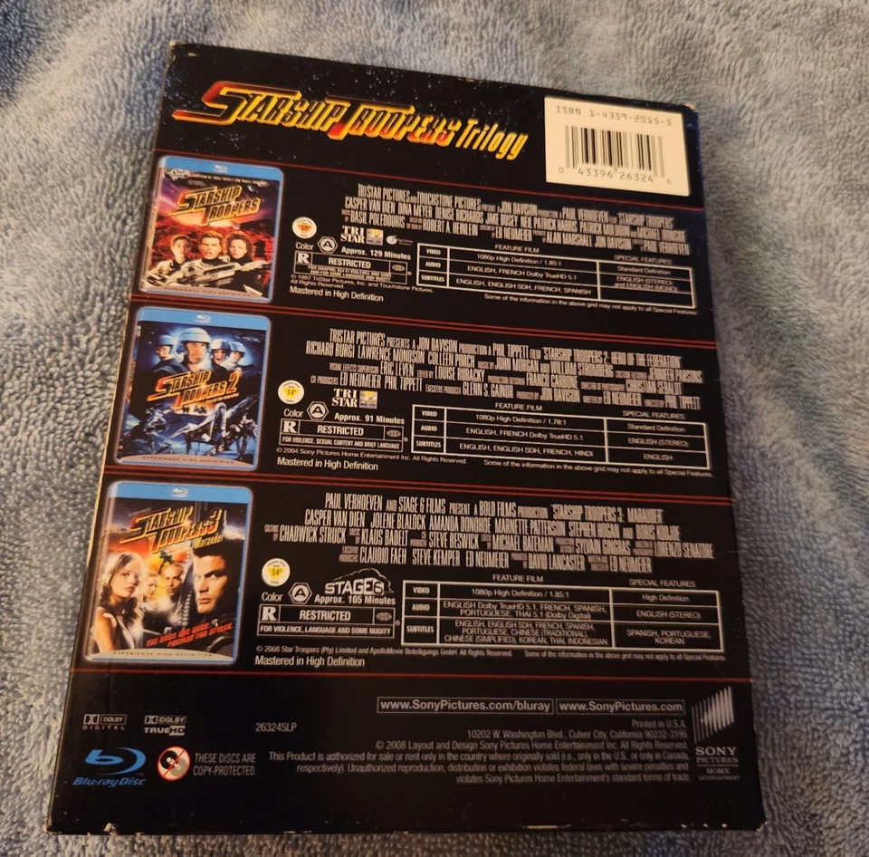 Starship Troopers Blu Ray Box Set/2 Hero Of The Federation /3 MarauderCasper Foto 3 de 3