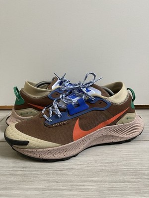 Nike Pegasus Trail 3 Gore-Tex Shoes GTX Brown Orange Blue Hiking Men s Size 9.5